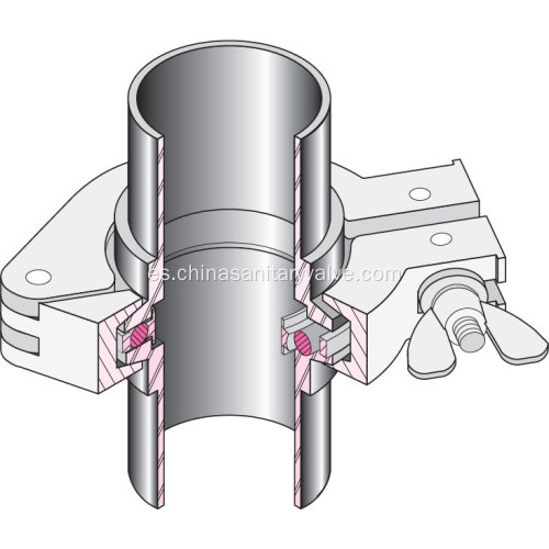 Adaptador Cónico KF-50 a ISO-63 Brida Grande SS304